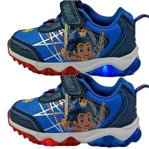 New Nick jr‎ santiago light-up Kids Shoes Size 8 Color Blue Navy (16Cms)